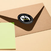 Halloween Spooky Spuk House Rücksendeadresse Runder Aufkleber