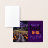 Halloween Spooky Spuk Town Night Folienkarte (Anzeige)