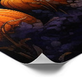 Halloween Spooky Spuk Town Night Poster (Ecke)