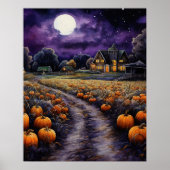 Halloween Spooky Spuk Town Night Poster (Vorne)