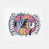 Halloween Spooky Summer Skeleton Drink Fleecedecke (Vorderseite (Horizontal))