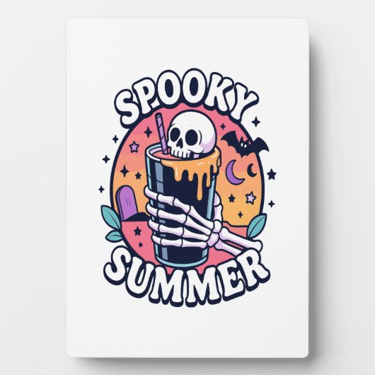 Halloween Spooky Summer Skeleton Drink Fotoplatte (Vorderseite)