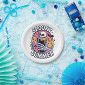 Halloween Spooky Summer Skeleton Drink Pappteller (Party)