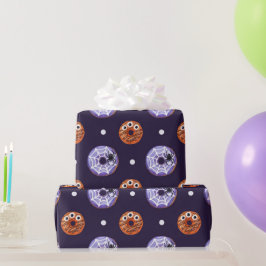 Halloween Spooky Sweet Spider & Monster Donut Geschenkpapier