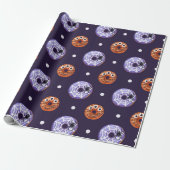 Halloween Spooky Sweet Spider & Monster Donut Geschenkpapier (Ungerollt)