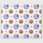 Halloween Spooky Sweet Spider & Monster Donut Geschenkpapier (Flach)