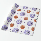 Halloween Spooky Sweet Spider & Monster Donut Geschenkpapier (Ungerollt)