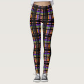 Halloween Spooky Swirl Kariert Leggings (Vorderseite)