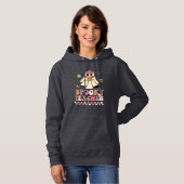 Halloween Spooky Teacher Retro Groovy Typografie Hoodie (Vorne ganz)