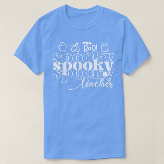 Halloween Spooky Teacher Retro Trick oder Lehre T-Shirt (Design vorne)