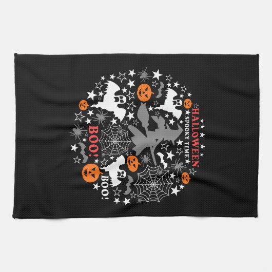 Halloween Spooky Time Geschirrtuch (Horizontal)