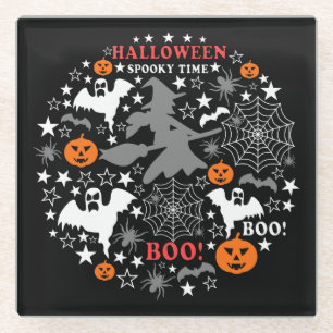 Halloween Spooky Time Glasuntersetzer