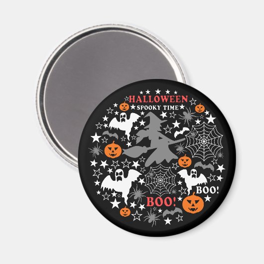 Halloween Spooky Time Magnet (Vorderseite/Rückseite)