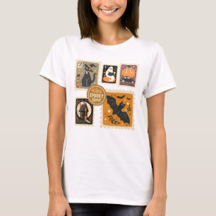 Halloween Spooky Time Postal Briefmarke Geister Ba T-Shirt