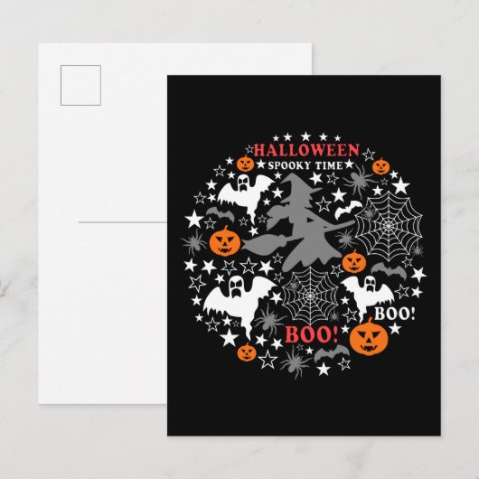 Halloween Spooky Time Postkarte (Vorne/Hinten)