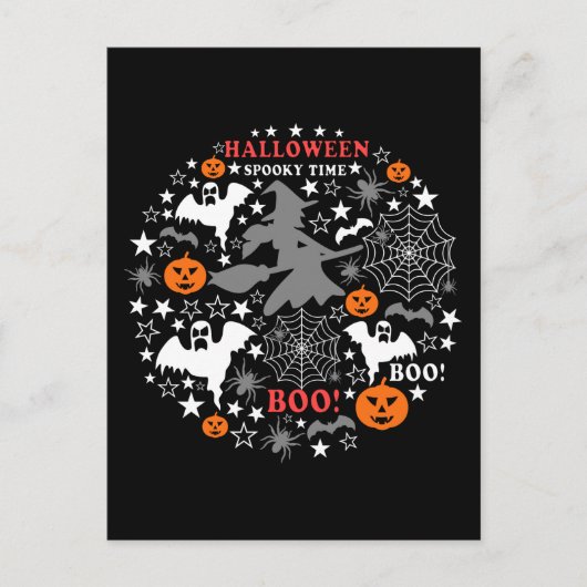Halloween Spooky Time Postkarte (Vorderseite)
