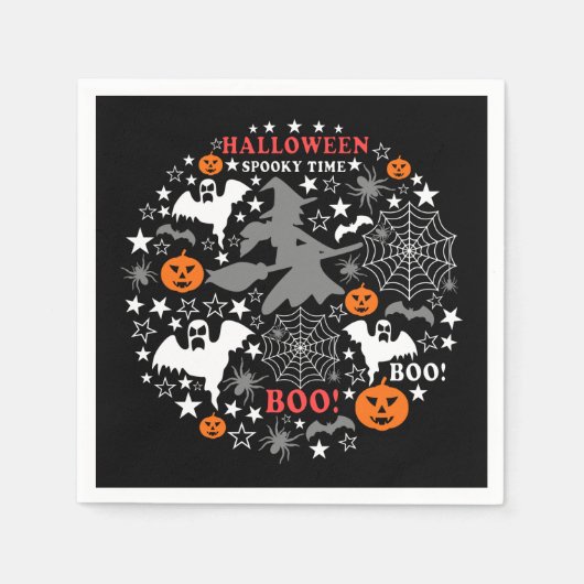 Halloween Spooky Time Serviette (Vorderseite)