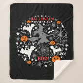 Halloween Spooky Time Sherpadecke (Vorderseite)