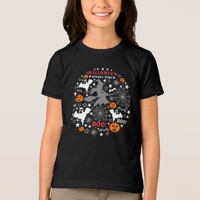 Halloween Spooky Time Tri-Blend Shirt (Vorderseite)