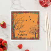 Halloween Spooky Tree Spiders |Happy Halloween Serviette (Beispiel)