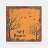 Halloween Spooky Tree Spiders |Happy Halloween Serviette (Vorderseite)
