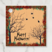 Halloween Spooky Trees Spiders personalisieren Geschenkanhänger (Vorderseite)
