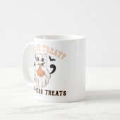 Halloween Spooky Trick oder Treat Niedlich Ghost C Kaffeetasse (Vorderseite Links)