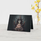 Halloween Spooky Vampire Geburtstagkarte Karte (Gelbe Blume)