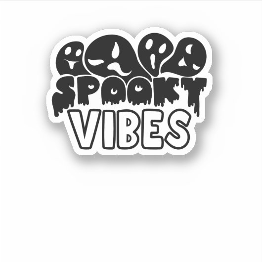 Halloween Spooky vibes Aufkleber (Vorderseite)