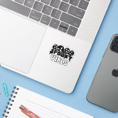 Halloween Spooky vibes Aufkleber (Laptop mit iPhone)