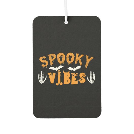 Halloween Spooky Vibes Geburtstag Autolufterfrischer (Vorderseite)