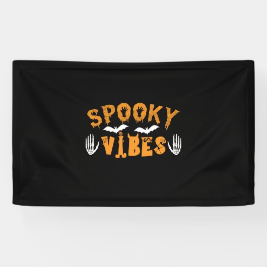 Halloween Spooky Vibes Geburtstag Banner (Horizontal)