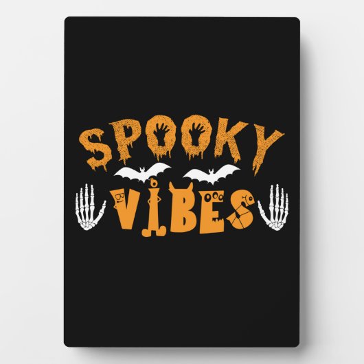 Halloween Spooky Vibes Geburtstag Fotoplatte (Vorderseite)