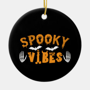 Halloween Spooky Vibes Geburtstag Keramik Ornament