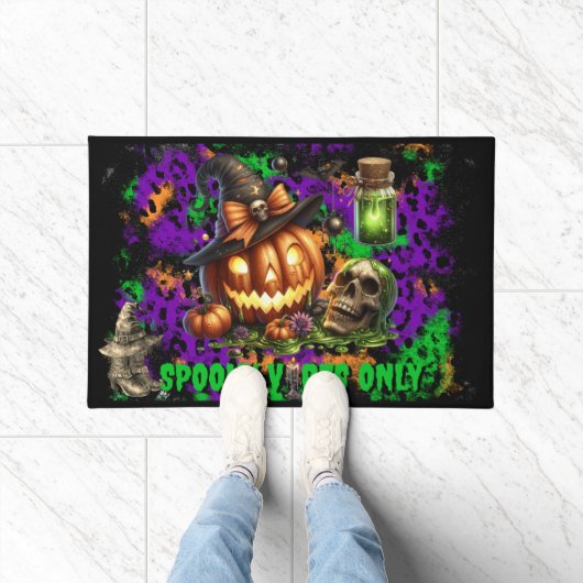 Halloween Spooky Vibes Only Door Mat Fußmatte (Indoor)