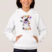 Halloween Spooky Vibes Retro niedliches Einhorn Ge Hoodie (Vorderseite)