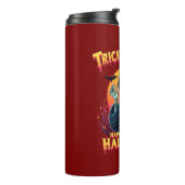 Halloween Spooky Vibes: Trick or Treat Skeleton Thermosbecher (Nach links gedreht)