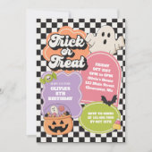 Halloween Spooky Vibes zum Geburtstag Einladung (Vorderseite)