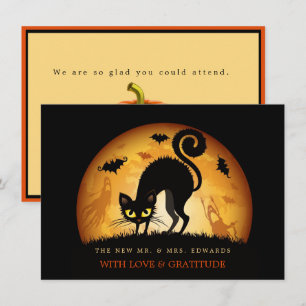 Halloween Spooky Wedding Dankeschön Card Dankeskarte