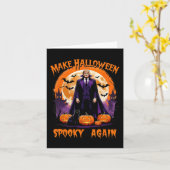 Halloween Spooky Wieder Funny Trump Halloween Karte (Gelbe Blume)