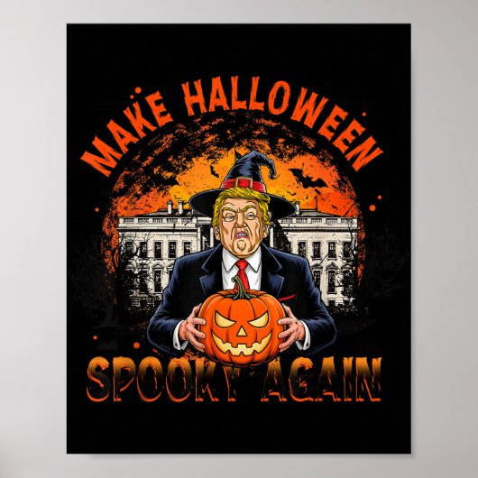 Halloween Spooky Wieder Funny Trump Halloween Poster (Vorne)