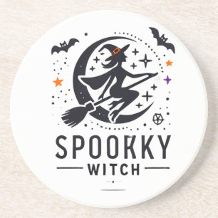 Halloween Spooky Witch Design - Auf dem Zimmer fli Getränkeuntersetzer