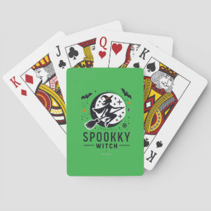 Halloween Spooky Witch Design - Auf dem Zimmer fli Spielkarten
