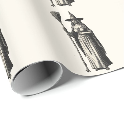 Halloween Spooky Witz a Vollmond Geschenkpapier (Rolleneckpunkt)