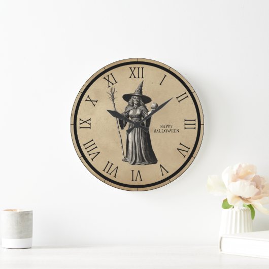 Halloween Spooky Witz a Vollmond Große Wanduhr (Zuhause)