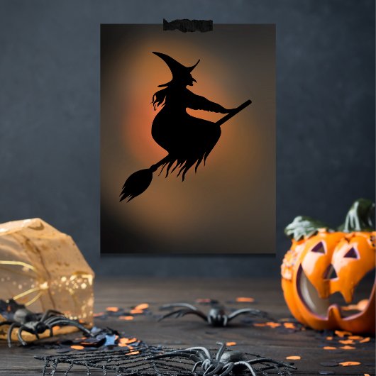 Halloween Spooky Witz Broom Poster