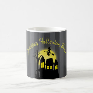Halloween Spooky Witz Broomstick Moonlight Kaffeetasse