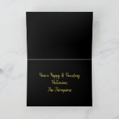 Halloween Spooky Witz Broomstick Moonlight Karte (Innenseite)