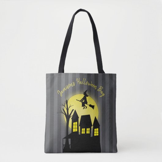 Halloween Spooky Witz Broomstick Moonlight Tasche (Vorderseite)