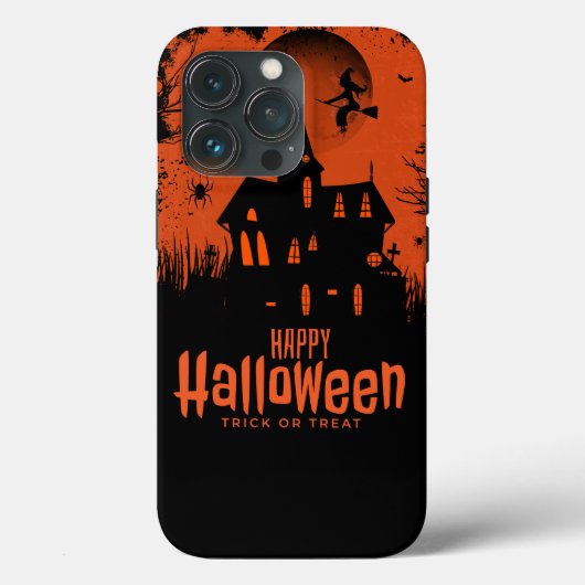 Halloween Spooky Witz mit Mond & Fledermäusen Case-Mate iPhone Hülle (Rückseite)
